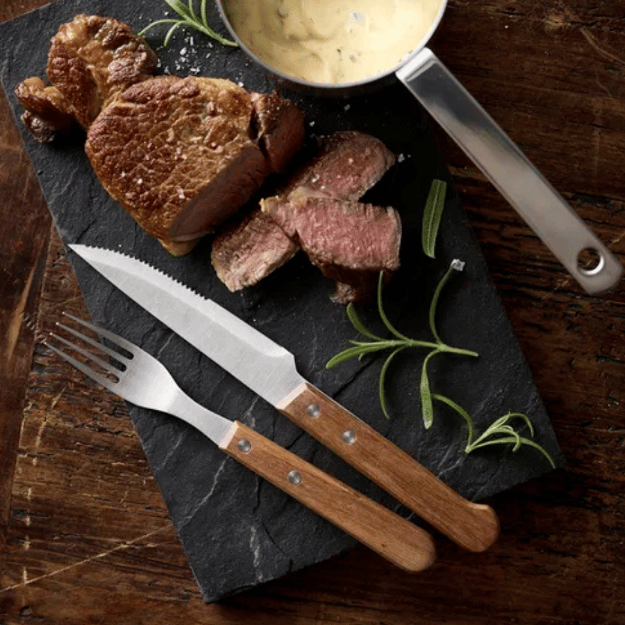 

Steakbestik 8 dele Rustfrit stål/Akacie